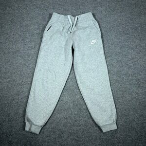 Nike Sweatpants Unisex Gray Fleece Joggers Drawstring Large
